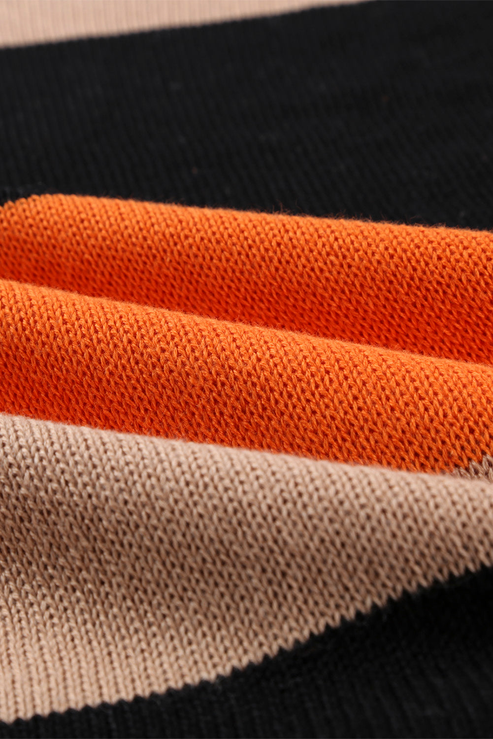 Colorblock Knit Sweater featuring a vibrant design in orange, showcasing a round neck and full sleeves, perfect for casual wear.