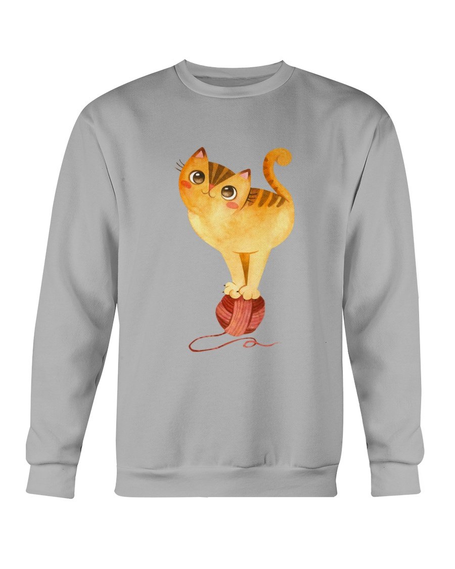 Cute Winter Cats Sweatshirt featuring adorable cat designs, perfect for cozy winter wear.