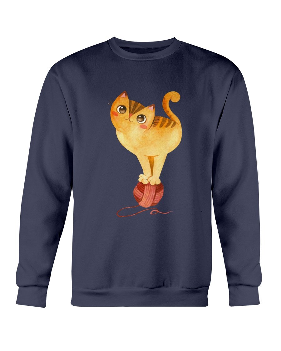 Cute Winter Cats Sweatshirt featuring adorable cat designs, perfect for cozy winter wear.