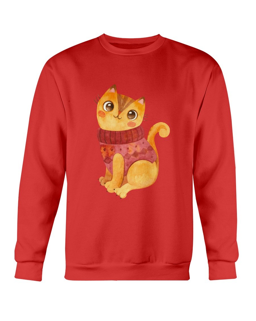 Cute Winter Cats Sweatshirt featuring playful cat graphics, perfect for winter wear.