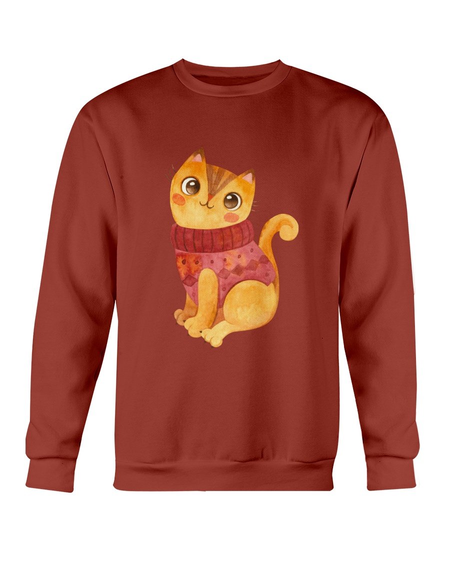 Cute Winter Cats Sweatshirt featuring playful cat graphics, perfect for winter wear.