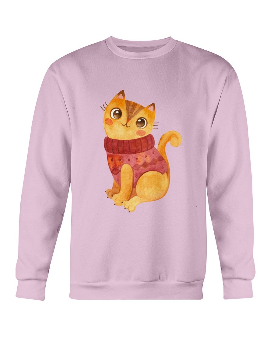 Cute Winter Cats Sweatshirt featuring playful cat graphics, perfect for winter wear.