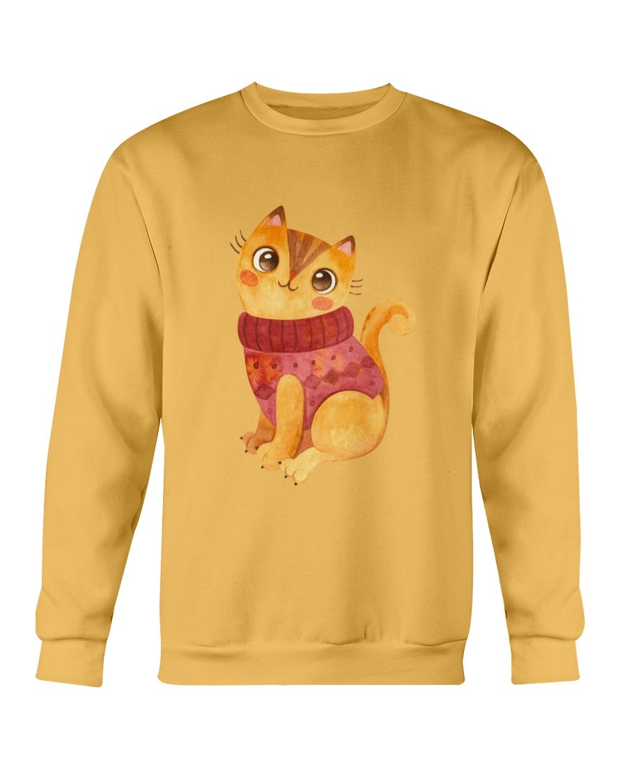 Cute Winter Cats Sweatshirt featuring playful cat graphics, perfect for winter wear.