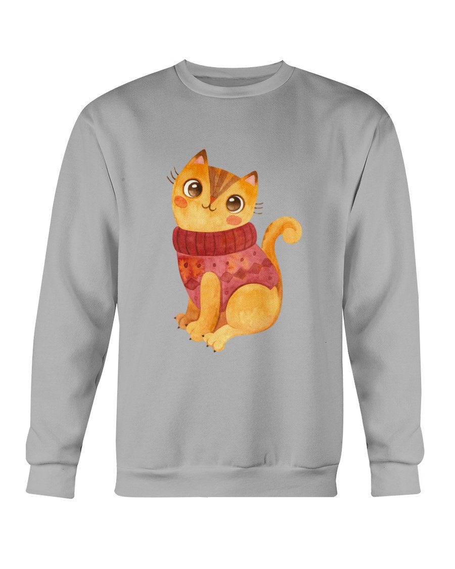 Cute Winter Cats Sweatshirt featuring playful cat graphics, perfect for winter wear.