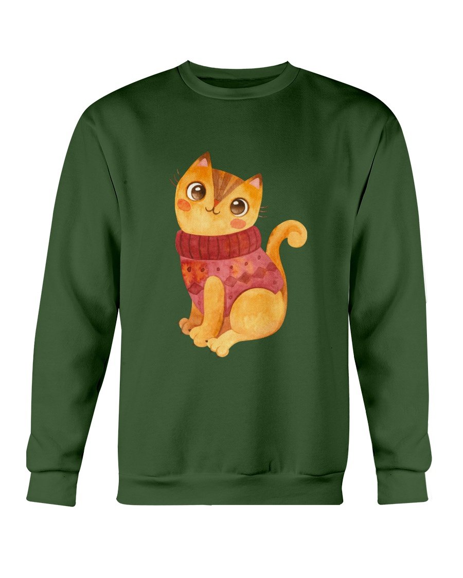 Cute Winter Cats Sweatshirt featuring playful cat graphics, perfect for winter wear.