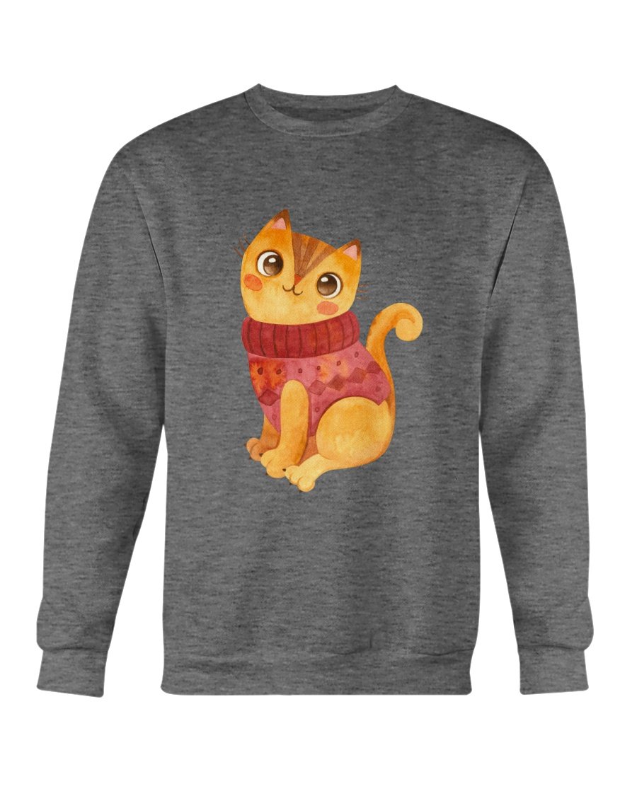 Cute Winter Cats Sweatshirt featuring playful cat graphics, perfect for winter wear.