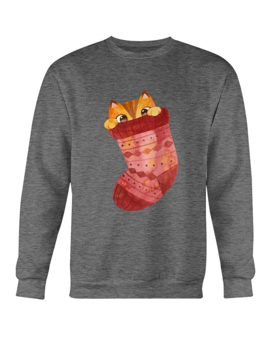 Cute Winter Cats Sweatshirt featuring adorable cat graphics, perfect for cozy winter wear.