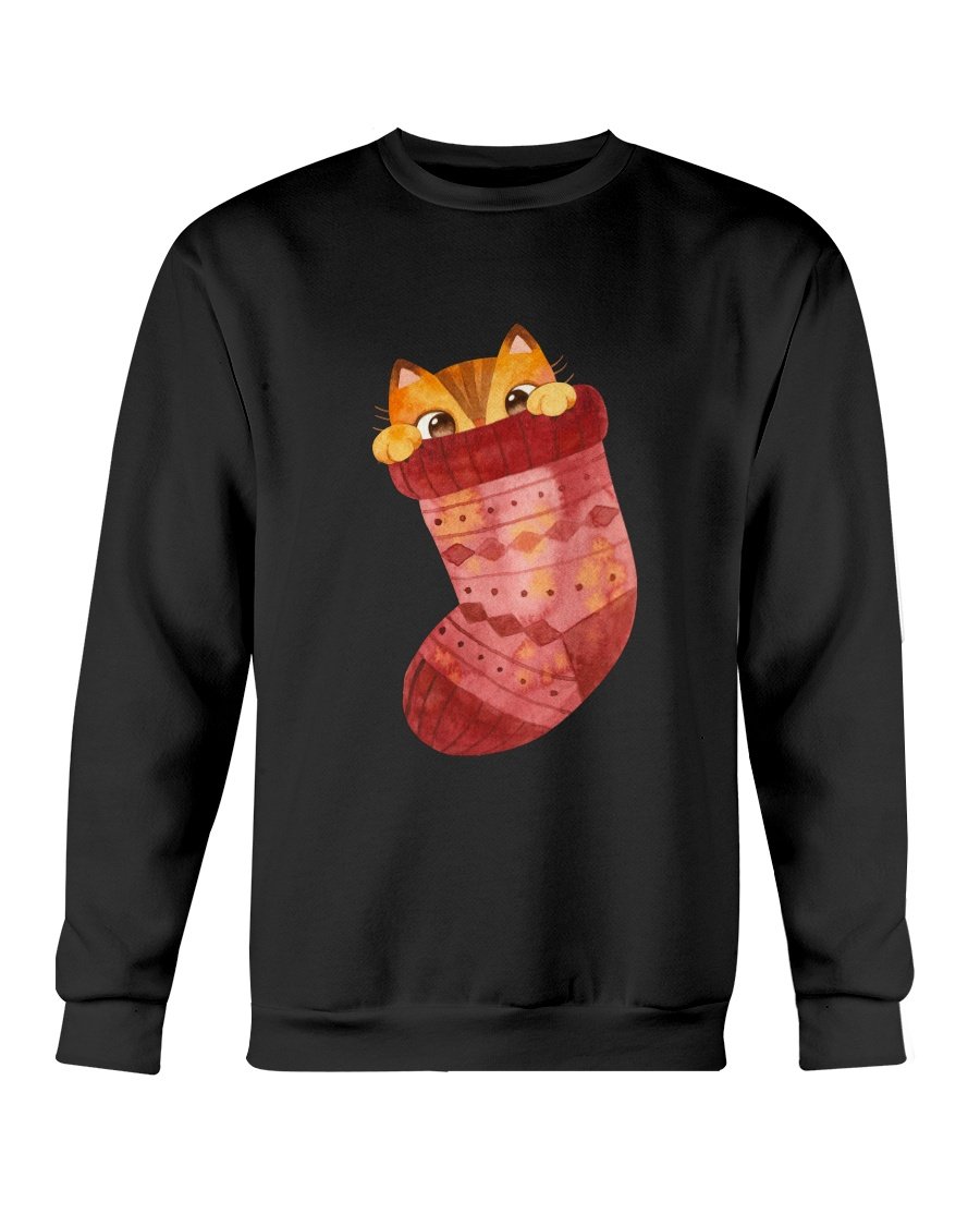 Cute Winter Cats Sweatshirt featuring adorable cat graphics, perfect for cozy winter wear.