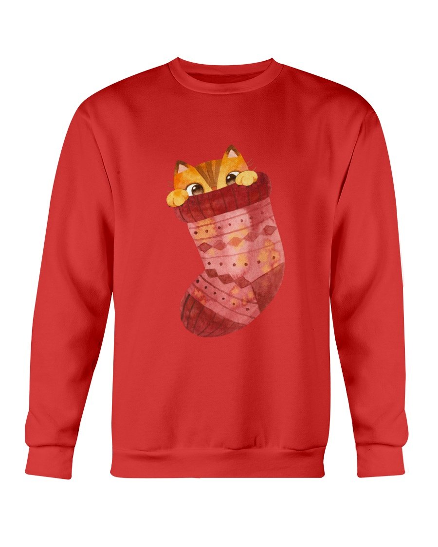 Cute Winter Cats Sweatshirt featuring adorable cat graphics, perfect for cozy winter wear.