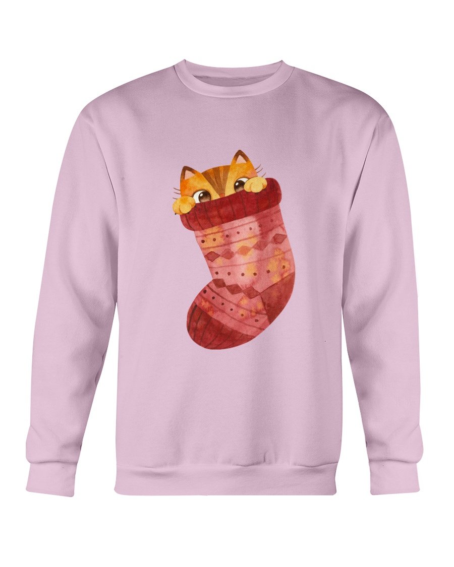 Cute Winter Cats Sweatshirt featuring adorable cat graphics, perfect for cozy winter wear.