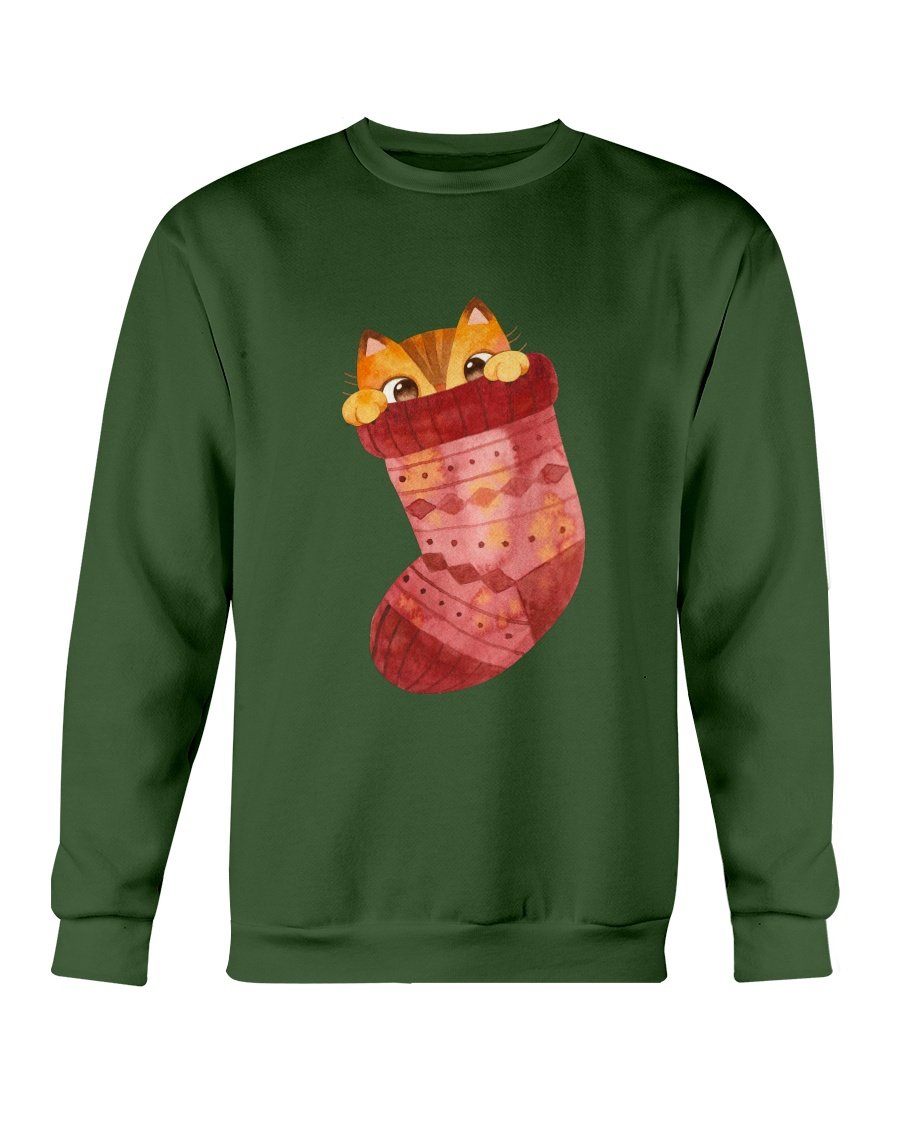 Cute Winter Cats Sweatshirt featuring adorable cat graphics, perfect for cozy winter wear.