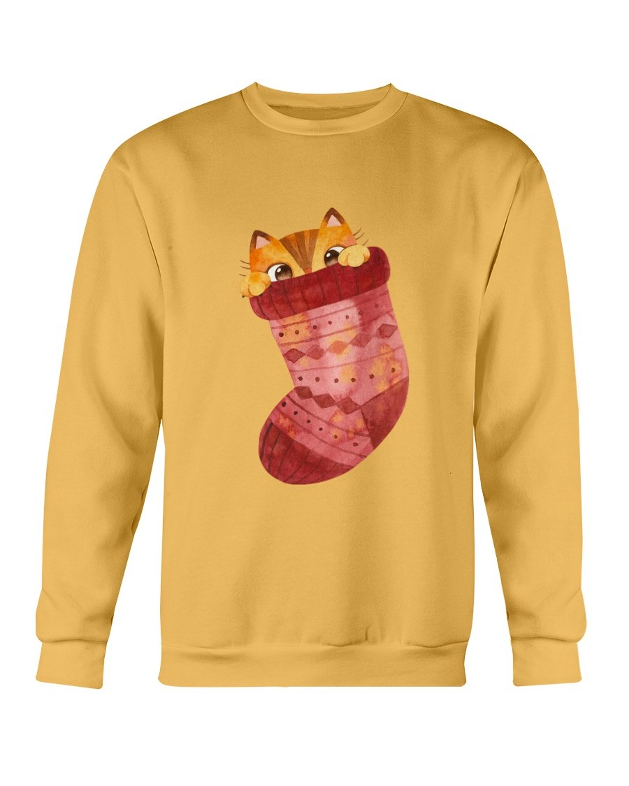 Cute Winter Cats Sweatshirt featuring adorable cat graphics, perfect for cozy winter wear.