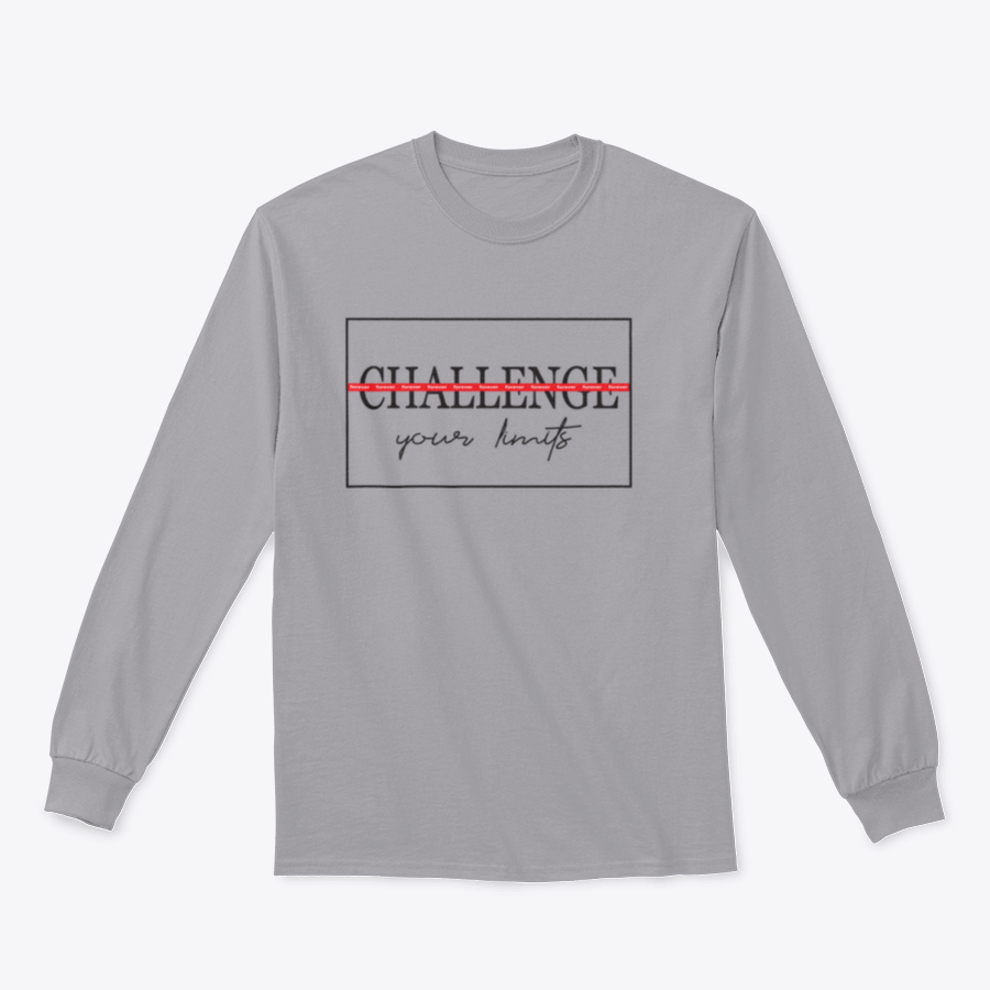 A stylish cotton t-shirt featuring the motivational text 'Challenge Your Limits' in a bold design, perfect for casual wear.