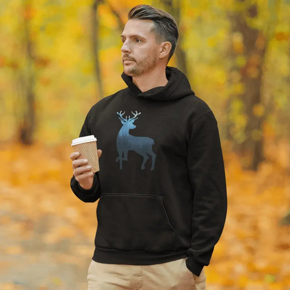 Deer Color 2 Mens Hoodie showcasing a stylish design in a comfortable fit, perfect for everyday wear.