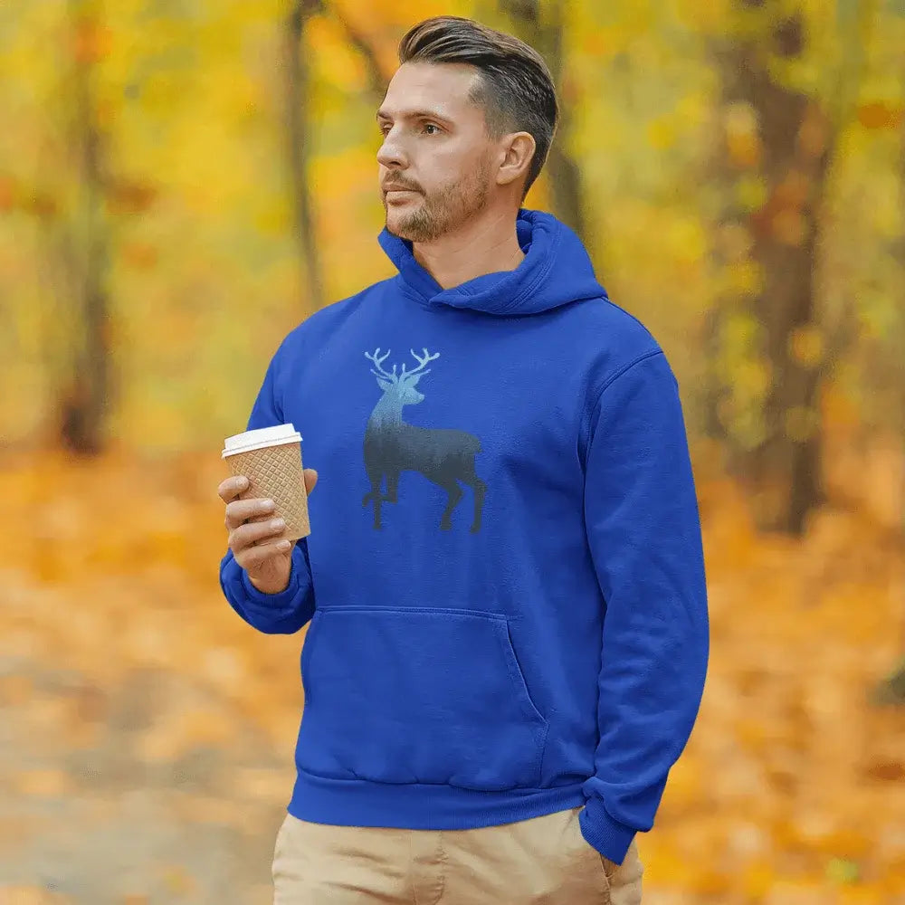 Deer Color 2 Mens Hoodie showcasing a stylish design in a comfortable fit, perfect for everyday wear.