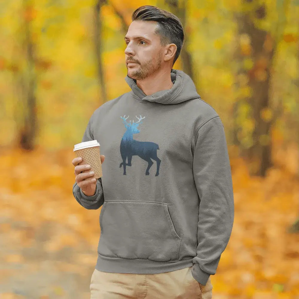 Deer Color 2 Mens Hoodie showcasing a stylish design in a comfortable fit, perfect for everyday wear.