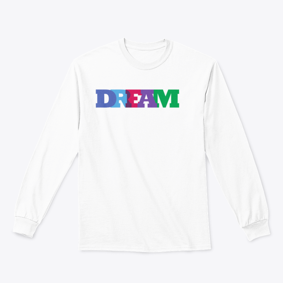 A comfortable cotton shirt featuring a typographic design with the word 'Dream' and an inspirational quote, perfect for casual wear.