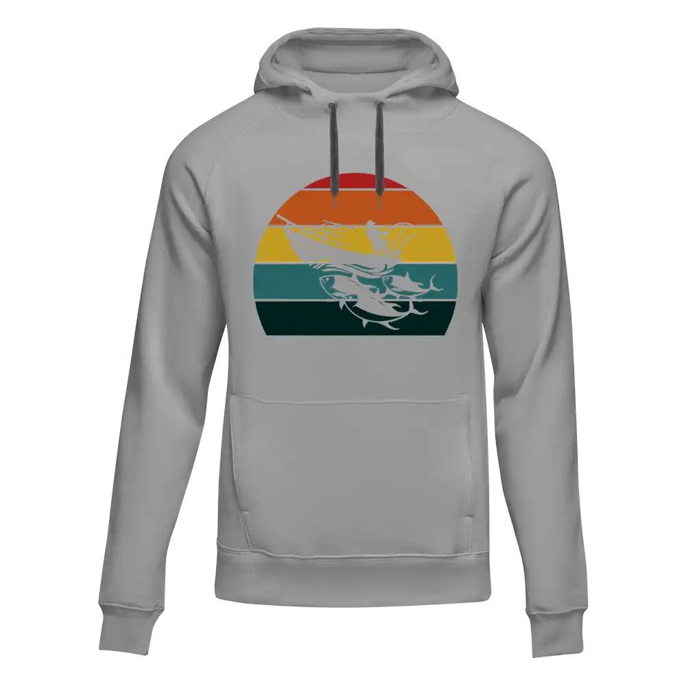 Fishing Boat Unisex Hoodie featuring a stylish design, perfect for casual wear and outdoor activities.