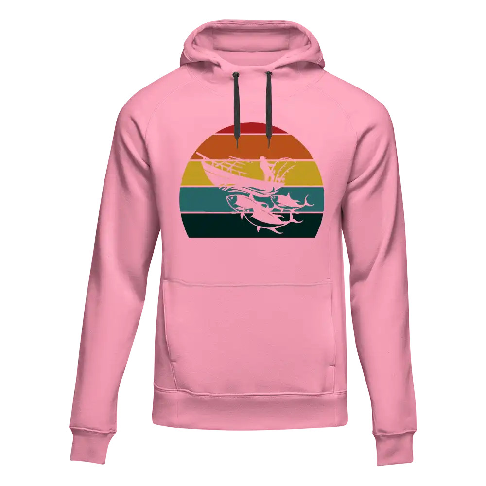 Fishing Boat Unisex Hoodie featuring a stylish design, perfect for casual wear and outdoor activities.