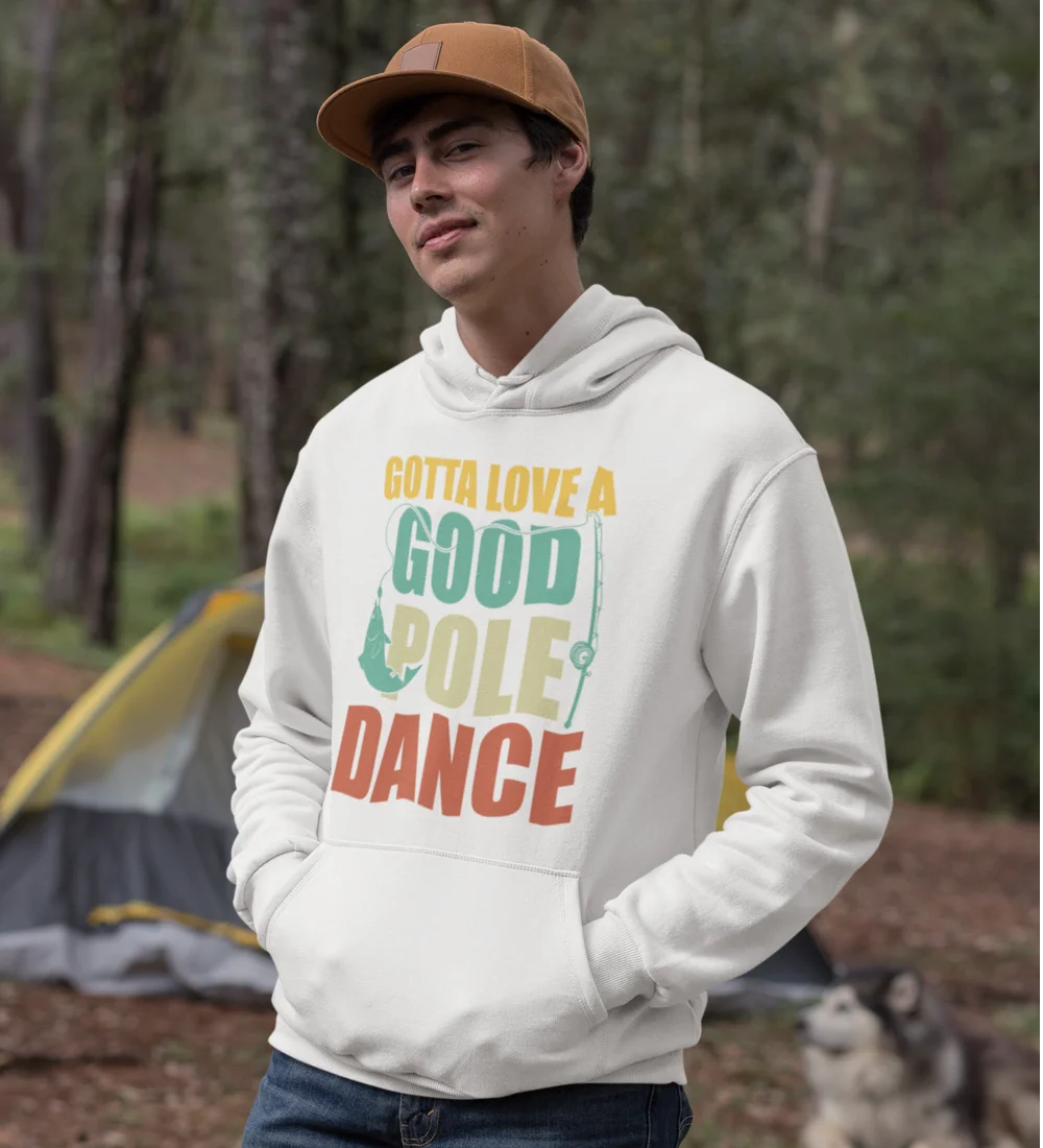 Gotta Love A Good Pole Dance Unisex Hoodie featuring a unique design, perfect for casual wear and conversation starters.