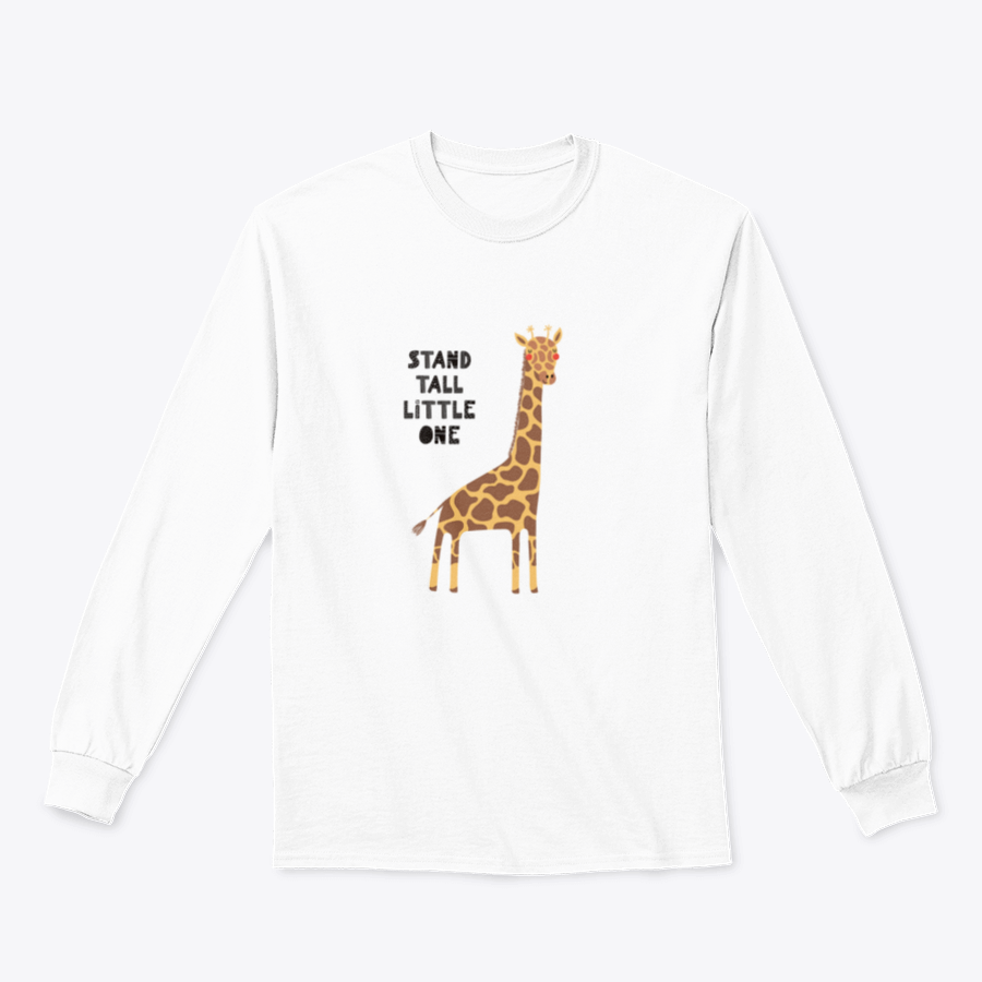 A hand-drawn vector illustration of a cute and funny giraffe with playful lettering, showcasing vibrant colors and whimsical design.