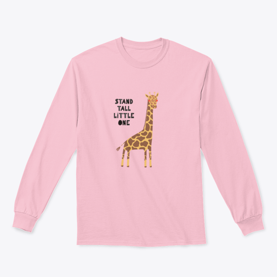 A hand-drawn vector illustration of a cute and funny giraffe with playful lettering, showcasing vibrant colors and whimsical design.