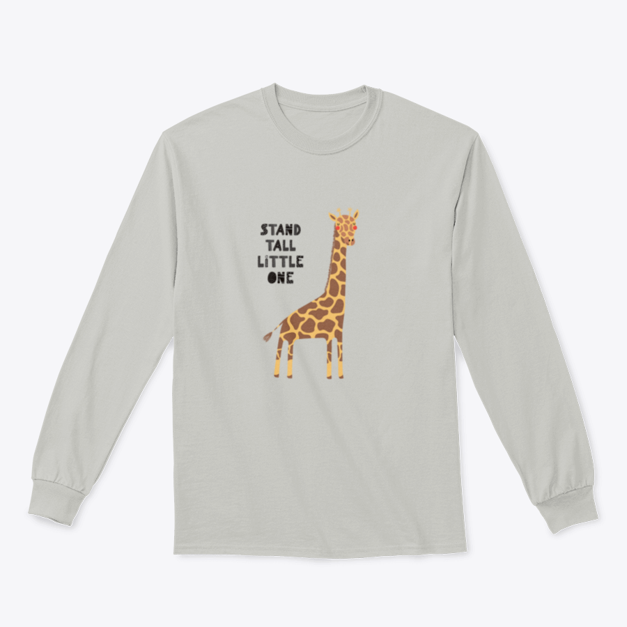 A hand-drawn vector illustration of a cute and funny giraffe with playful lettering, showcasing vibrant colors and whimsical design.