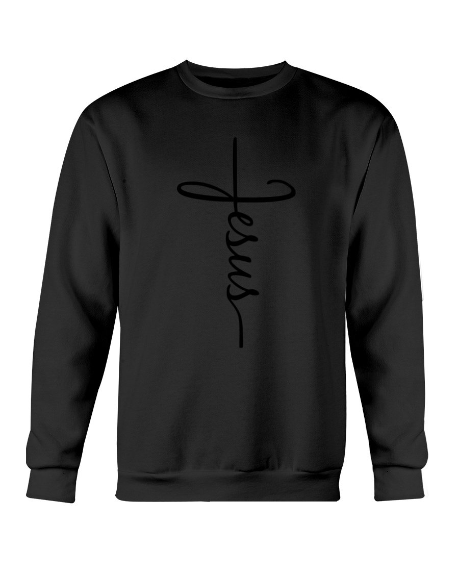 A cozy Jesus Sweatshirt featuring a classic fit, made from a soft cotton-polyester blend, perfect for casual wear.