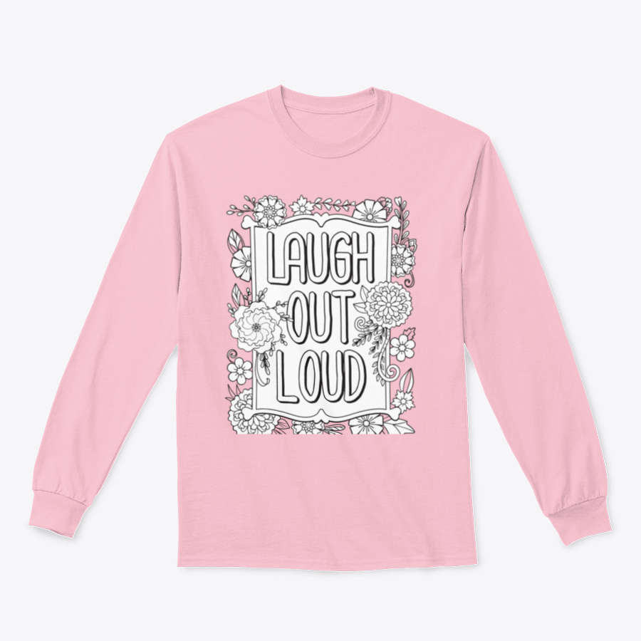 A playful design featuring the Laugh Out Loud font surrounded by a beautiful flower frame, perfect for Valentine's Day.