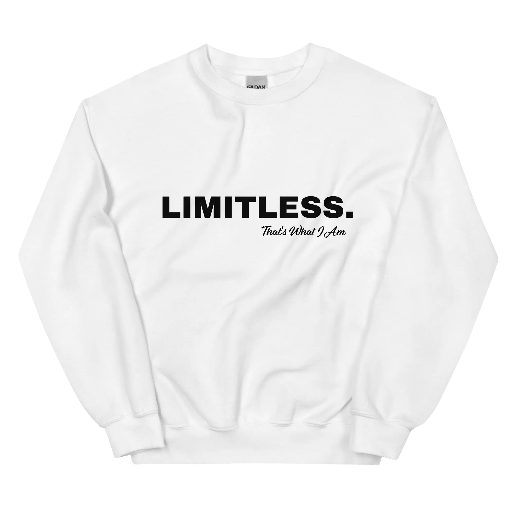 LIMITLESS Unisex Sweatshirt in various colors, showcasing its classic fit and soft texture.