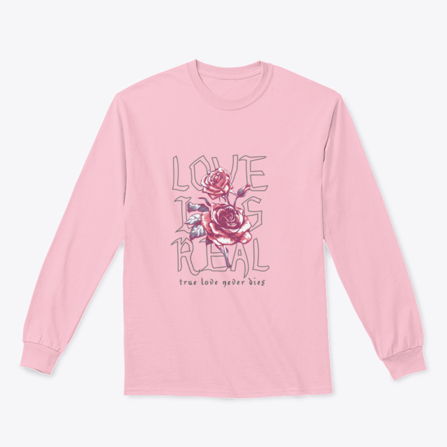 A stylish graphic illustration print featuring a rose and love slogan on a comfortable cotton fabric.