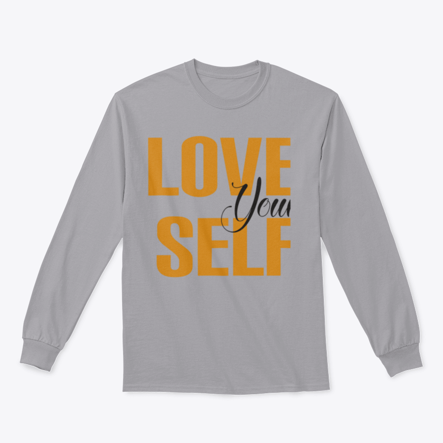 A stylish tee featuring the inspirational quote 'Love Your Self' printed on a soft cotton fabric, perfect for casual wear.