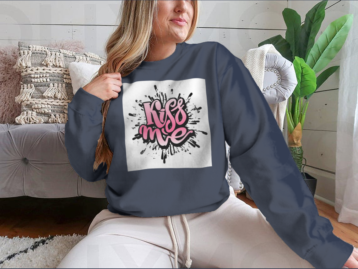 A stylish hand-drawn lettering phrase print on a soft cotton fabric, showcasing motivational text in an artistic design.