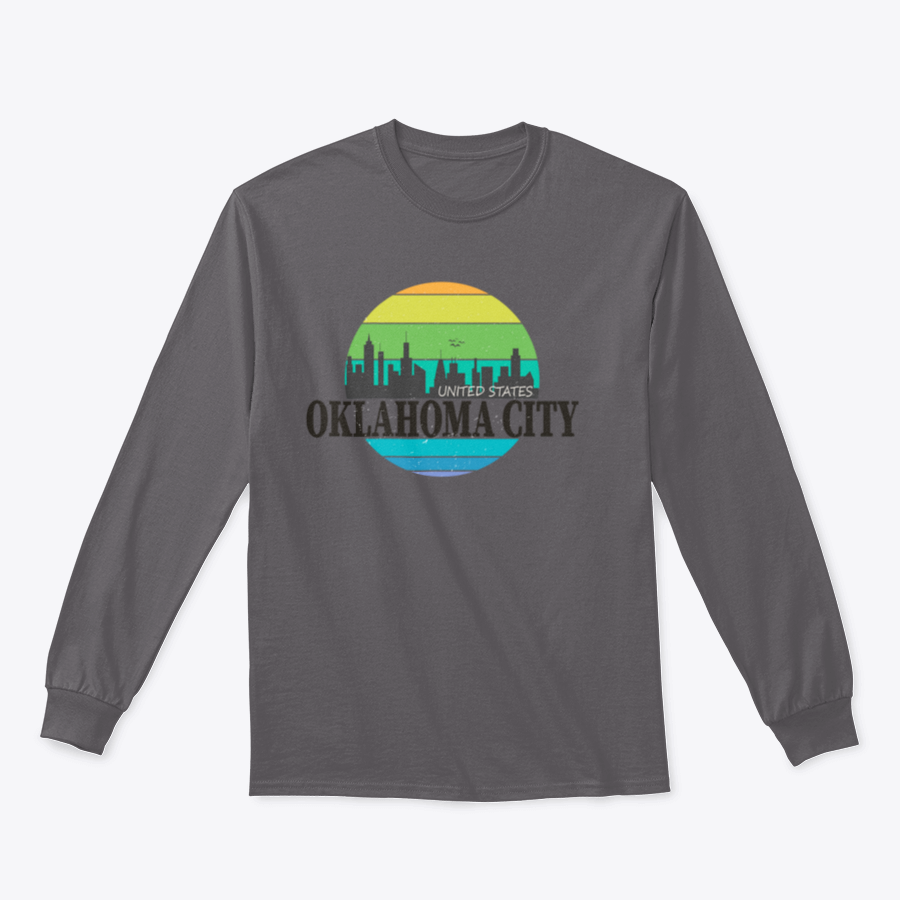 Oklahoma City Skyline Logo Sweatshirt featuring a classic fit and soft cotton fabric, ideal for casual wear.