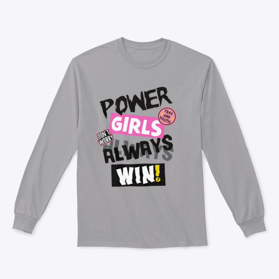 Power Girls Always Win Shirt design featuring empowering text on a comfortable cotton tee.