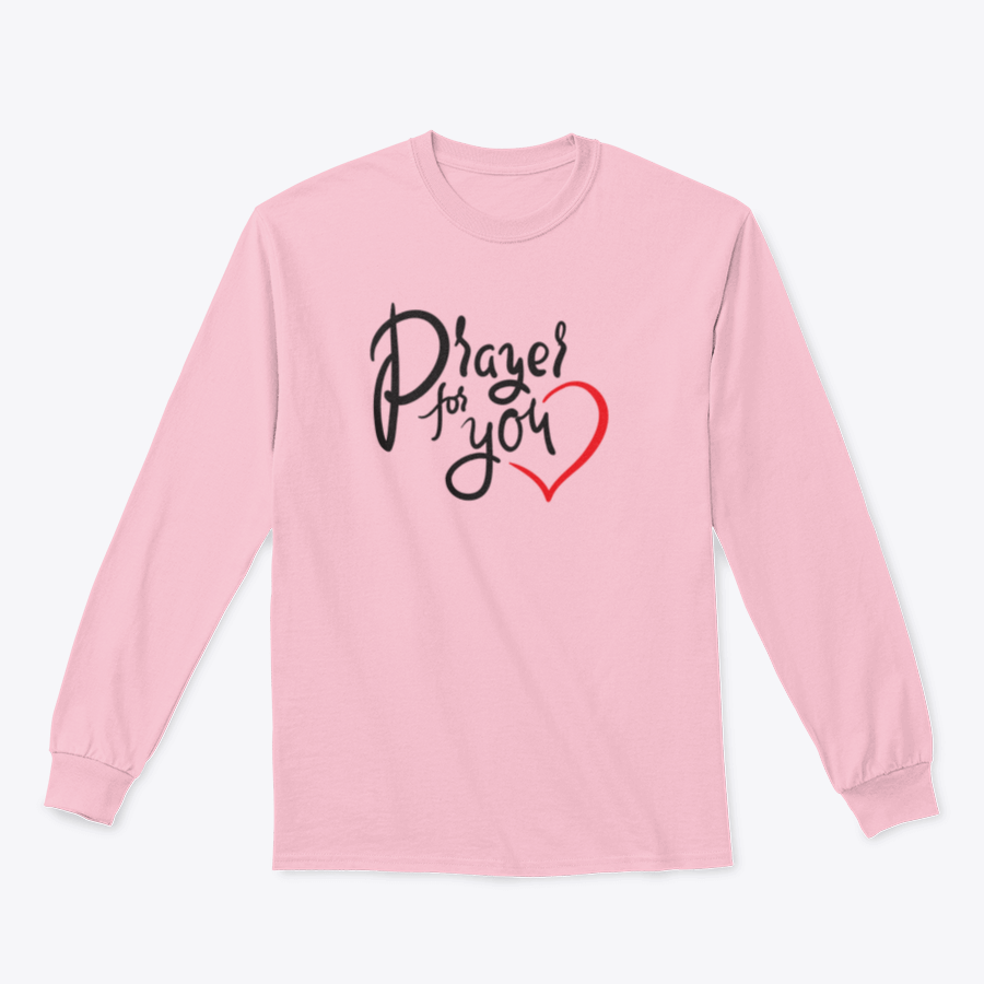 Hand-drawn 'Prayer For You' motivational quote shirt made of 100% cotton, showcasing a classic fit and inspiring design.