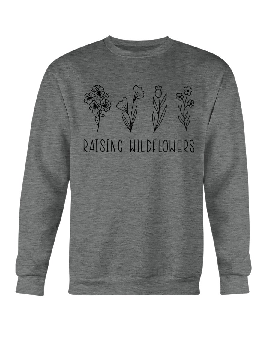 A cozy Raising Wildflowers Sweatshirt featuring a classic fit, made from a soft cotton-polyester blend, perfect for casual wear.