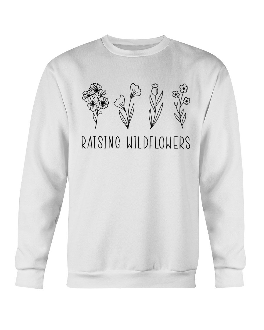 A cozy Raising Wildflowers Sweatshirt featuring a classic fit, made from a soft cotton-polyester blend, perfect for casual wear.