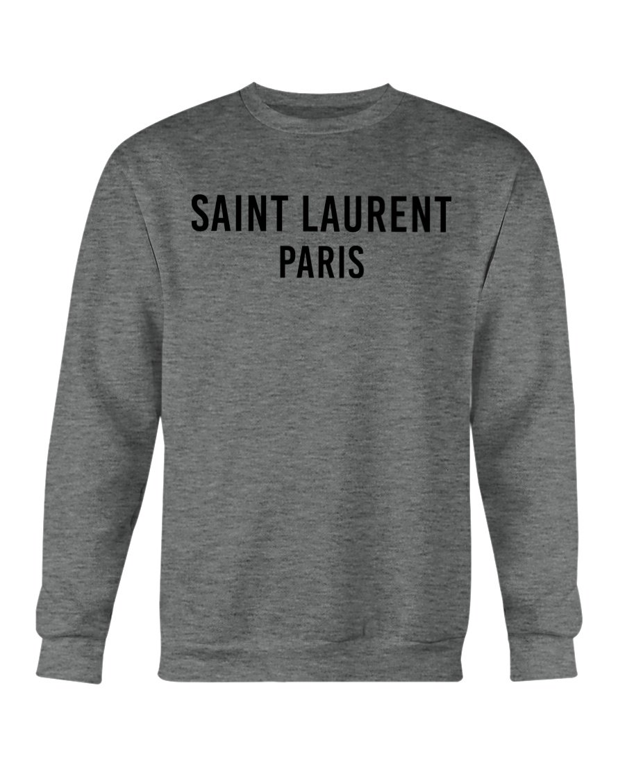 Saint Laurent Paris Sweatshirt in classic fit, showcasing soft cotton-polyester blend fabric and stylish design.