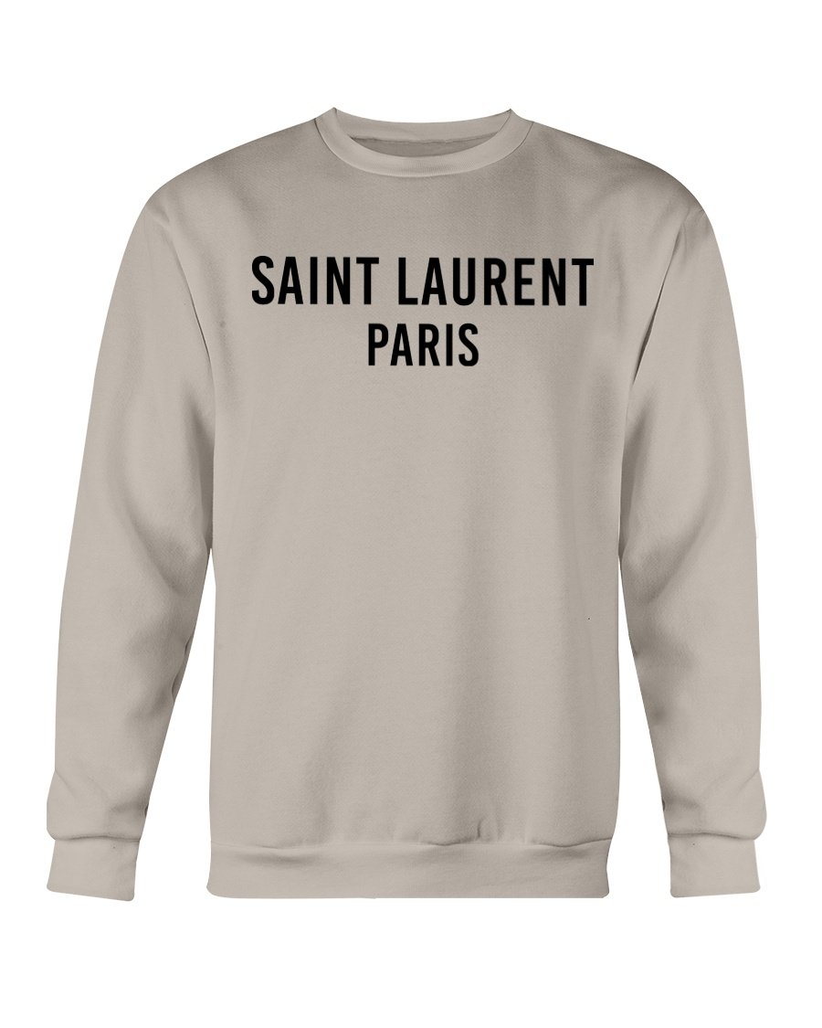 Saint Laurent Paris Sweatshirt in classic fit, showcasing soft cotton-polyester blend fabric and stylish design.