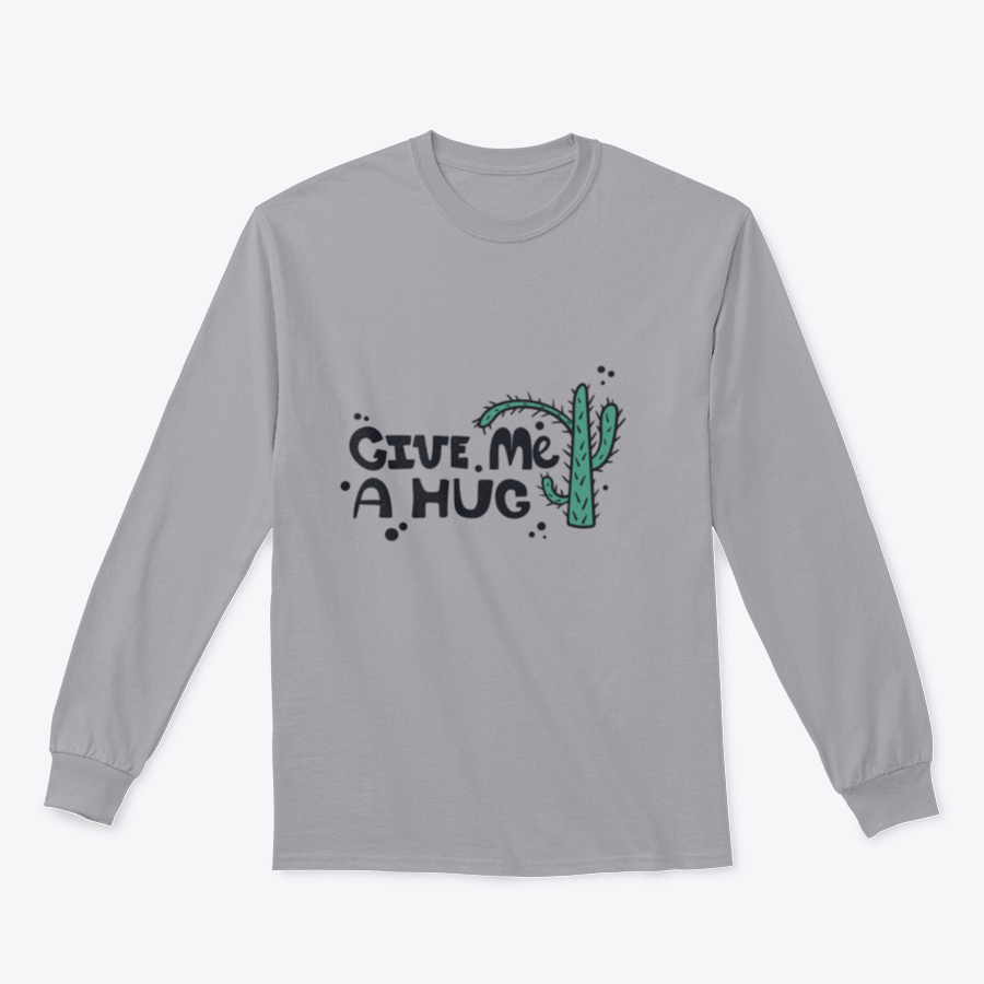 A stylish t-shirt featuring a simple cactus illustration and English text print, made from soft cotton fabric.