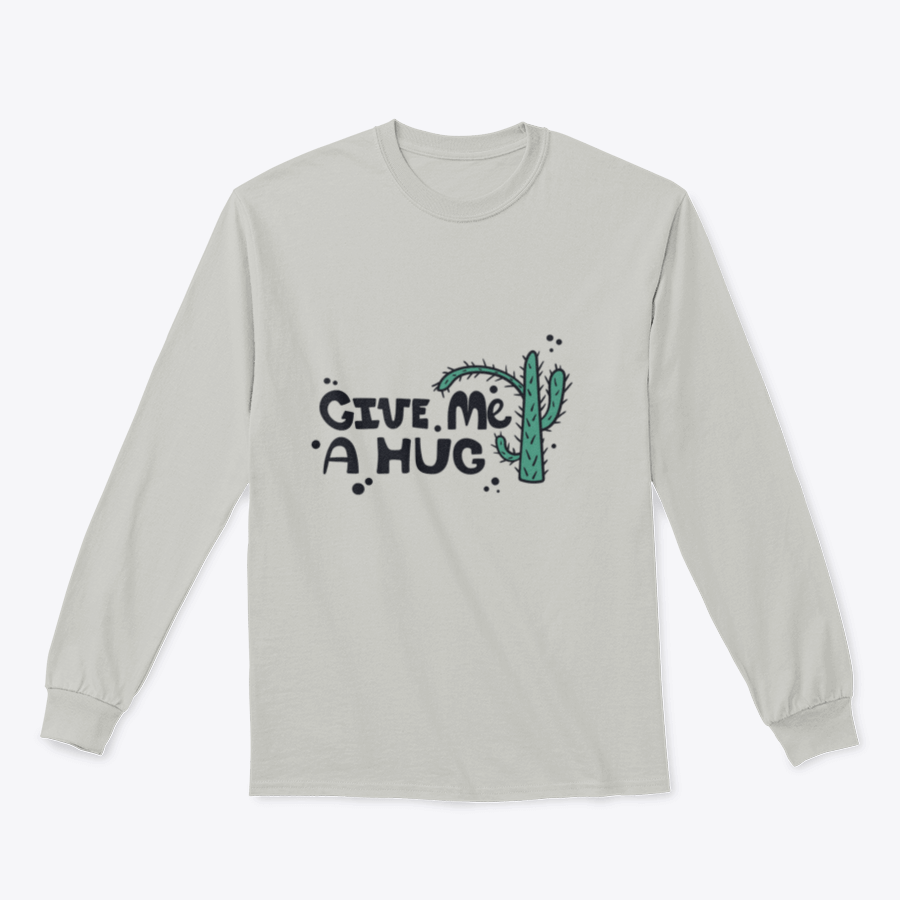 A stylish t-shirt featuring a simple cactus illustration and English text print, made from soft cotton fabric.