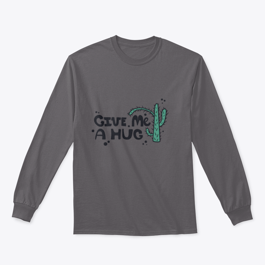 A stylish t-shirt featuring a simple cactus illustration and English text print, made from soft cotton fabric.