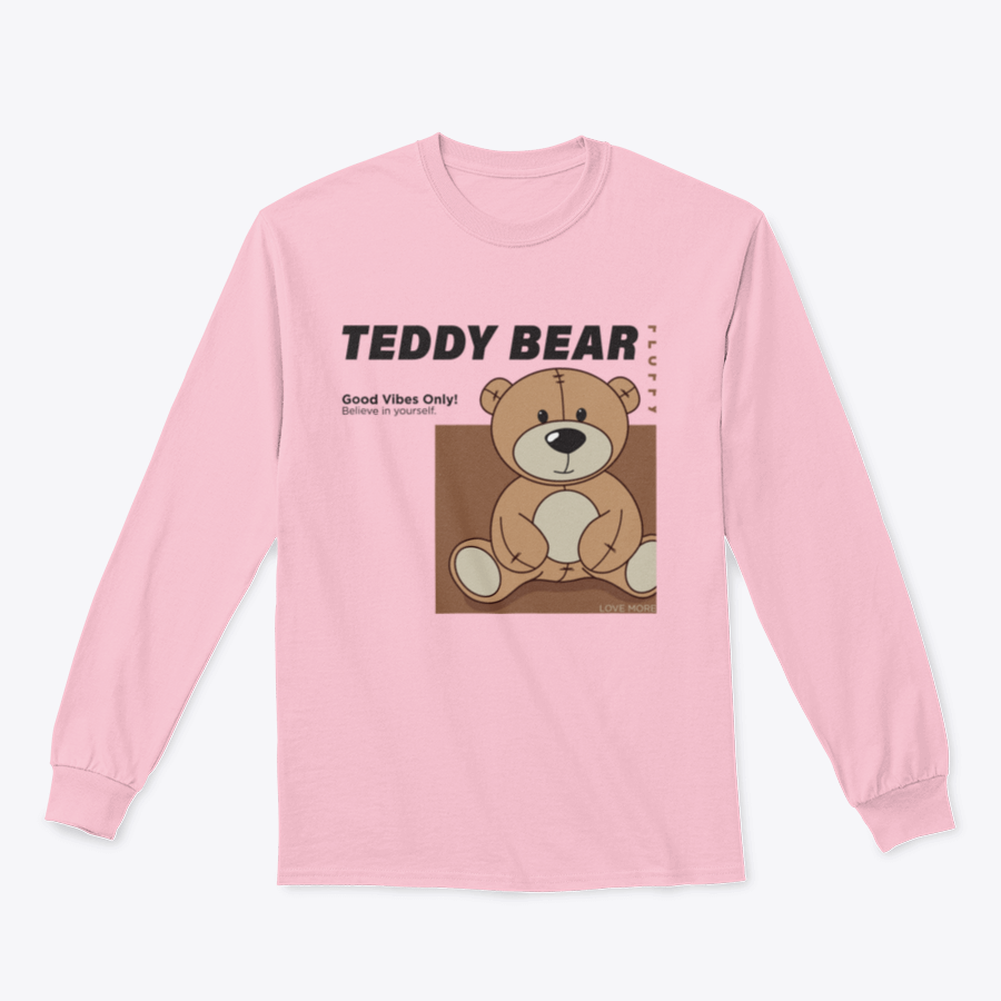 A stylish graphic tee featuring a cute teddy bear illustration, made from soft cotton fabric.