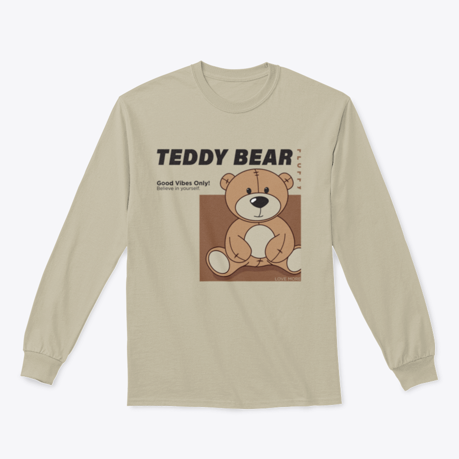 A stylish graphic tee featuring a cute teddy bear illustration, made from soft cotton fabric.