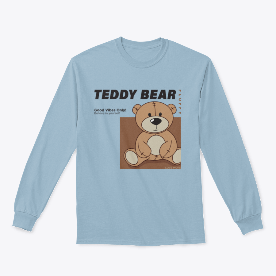 A stylish graphic tee featuring a cute teddy bear illustration, made from soft cotton fabric.