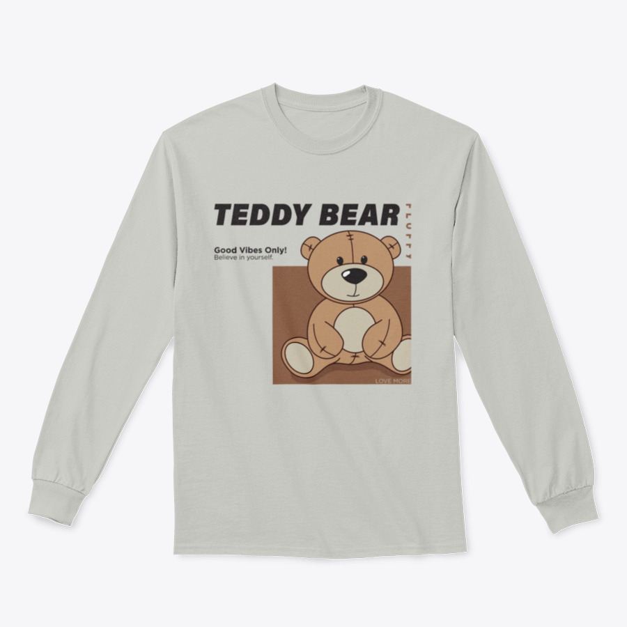 A stylish graphic tee featuring a cute teddy bear illustration, made from soft cotton fabric.