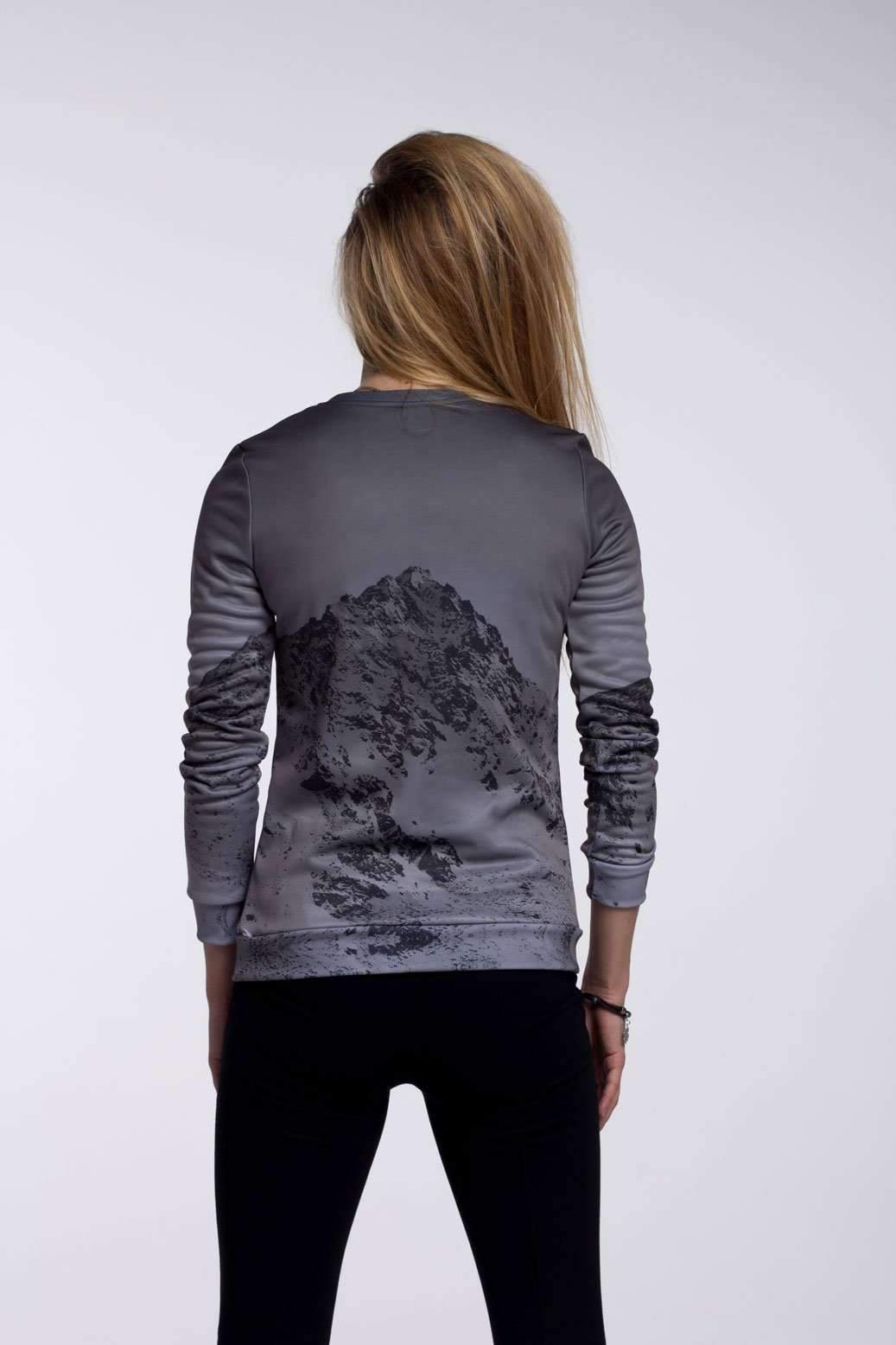 A stylish women's fitted waist sweater featuring a vibrant tiger print, showcasing a unique custom design perfect for casual wear.