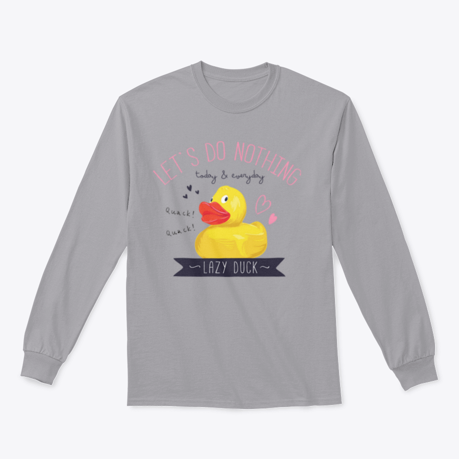 A stylish Typography Slogan T-shirt featuring a playful yellow duck toy design, made from soft cotton fabric.