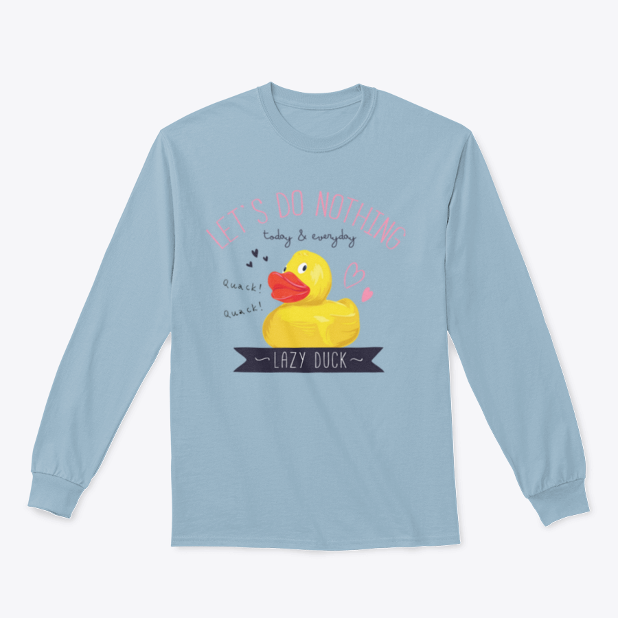 A stylish Typography Slogan T-shirt featuring a playful yellow duck toy design, made from soft cotton fabric.